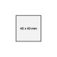 Antspaudo gumelė Q43. Atspaudo dydis 43 x 43 mm