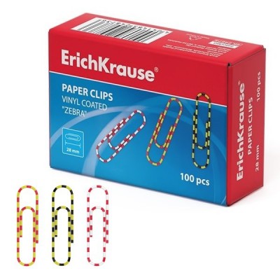 Sąvaržėlės ZEBRA ErichKrause 28mm, dryžuotos, dengtos plastiku