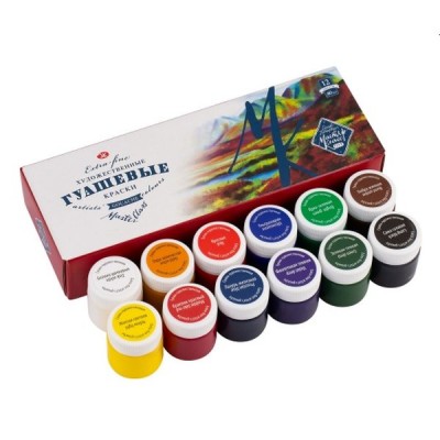 Guašų rinkinys dailei Master Class 12 spalvų po 40ml