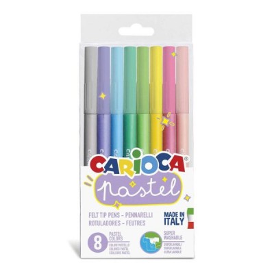 Flomasteriai Carioca Pastel, 8 spalvų 