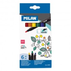 Žymeklių rinkinys tekstilei MILAN, 6 spalvų