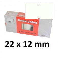 Lipnios etiketės markiratoriams 22 x 12 mm baltos (dėžutėje 25 vnt.)