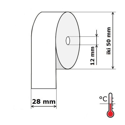 Kasos aparato juosta 28 mm 28 m Termo (skersmuo iki 50 mm)