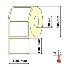 Lipnios etiketės 100 x 100 mm Termo Eco (rulone 500 vnt.)