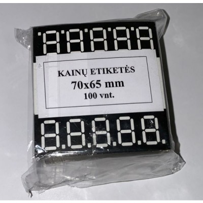 Kainų etiketės 70x65mm, 100vnt