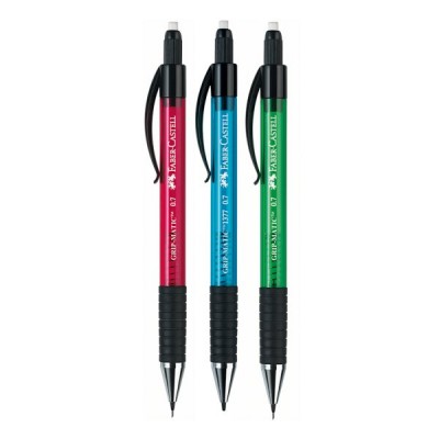 Automatinis pieštukas Faber-Castell Grip Matic 0,7mm HB, įvairių spalvų korpusas